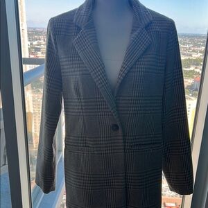 Z Supply Gray Plaid Blazer